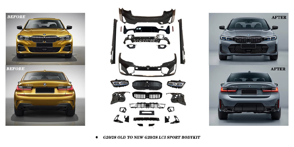 Complete Bodykit for BMW G20 2019-2022 to G20 LCI 2022+ MT
