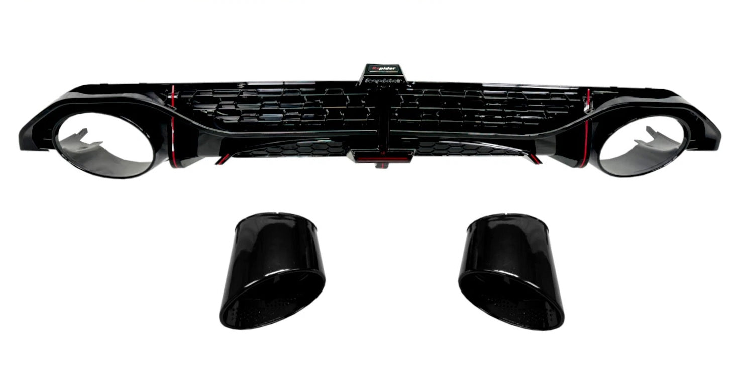 Rear Diffuser for Audi A3 / S3 8Y 2020-2024 RS3 Style with Exhaust Tips