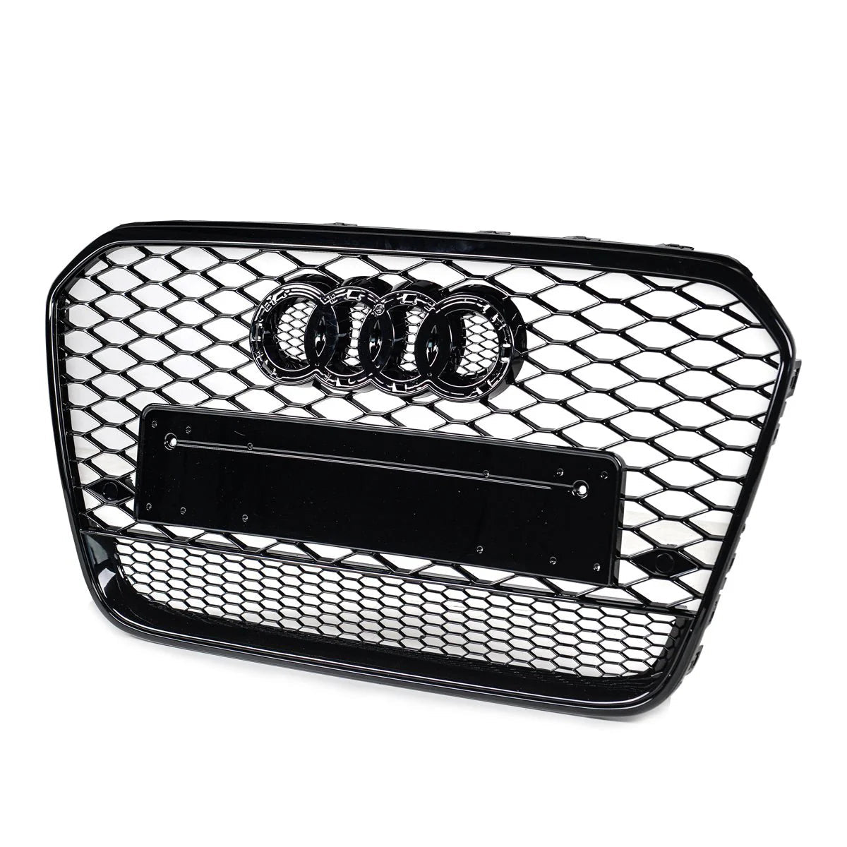 Honeycomb Grill for Audi A6 / S6 C7 2011-2014 Prefacelift Grille Gloss Black Q Secondary image