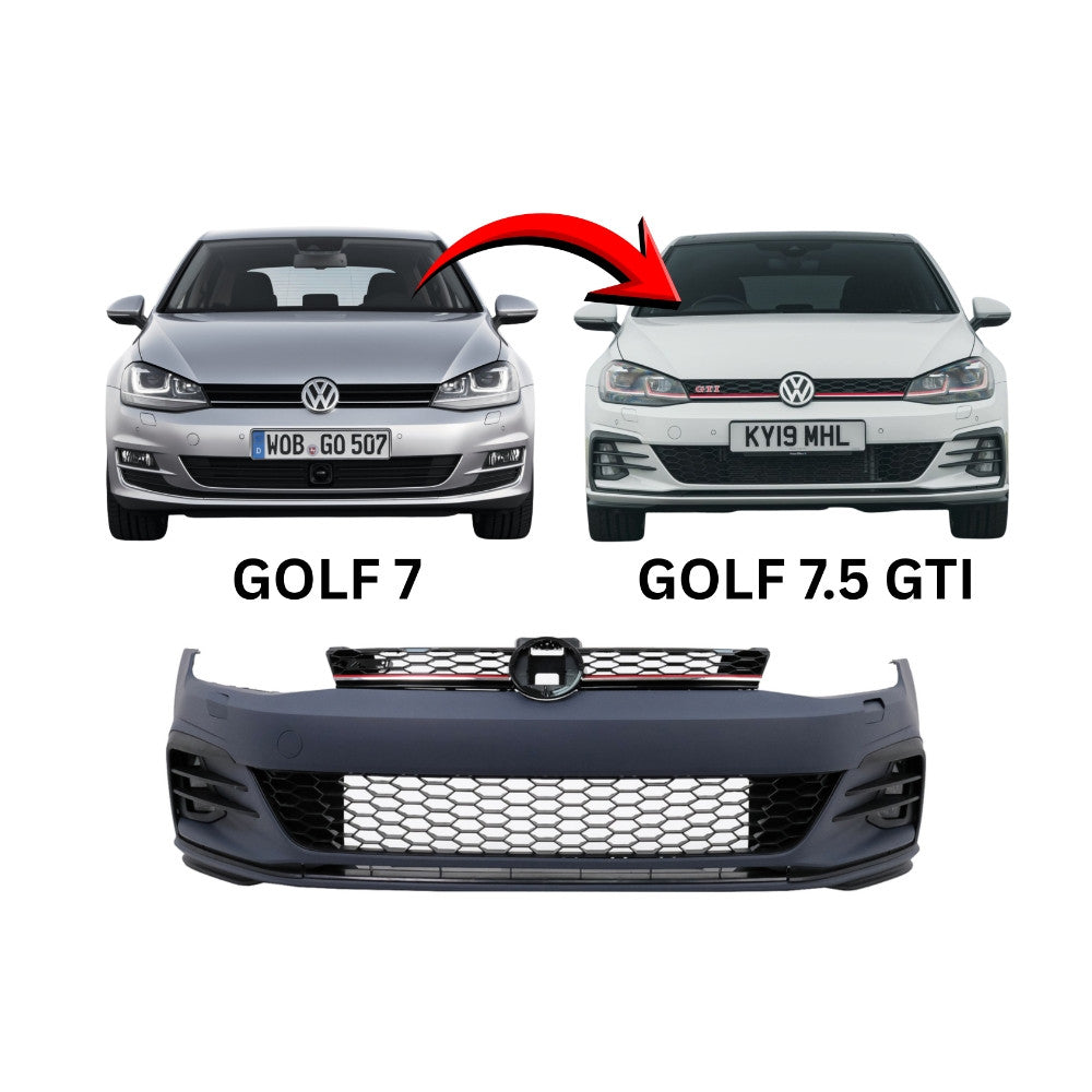 COMPLETE CONVERSION KIT FOR VW Golf MK 7 TO MK7.5 GTI FRONT AND REAR BUMPERS, GRILLE, FOGLIGHTS