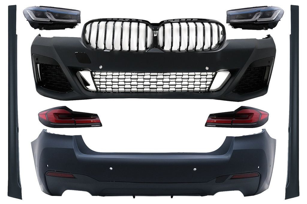 Complete Bodykit for BMW G30 17-20 to G30 LCI M Sport 2022 Front & Rear Bumpers, Side Skirts, Front & Rear Lights, Grille