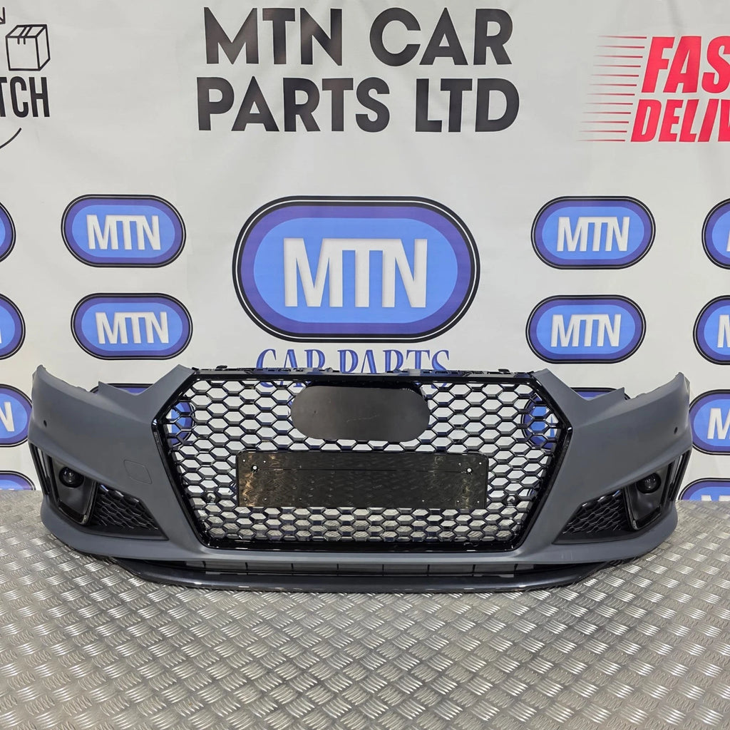 NEW Complete Front Bumper for Audi A4 / S4 B9 2019-2020 Honeycomb Grill S-Line