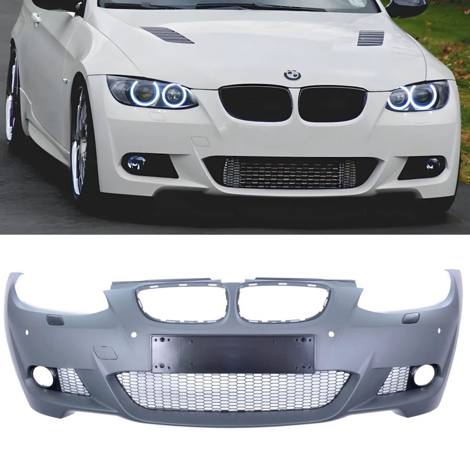 FRONT BUMPER BODY KIT M SPORT KIT PRIMED FOR BMW 3 SERIES E92 E93 PRE-LCI 06-09 Main image