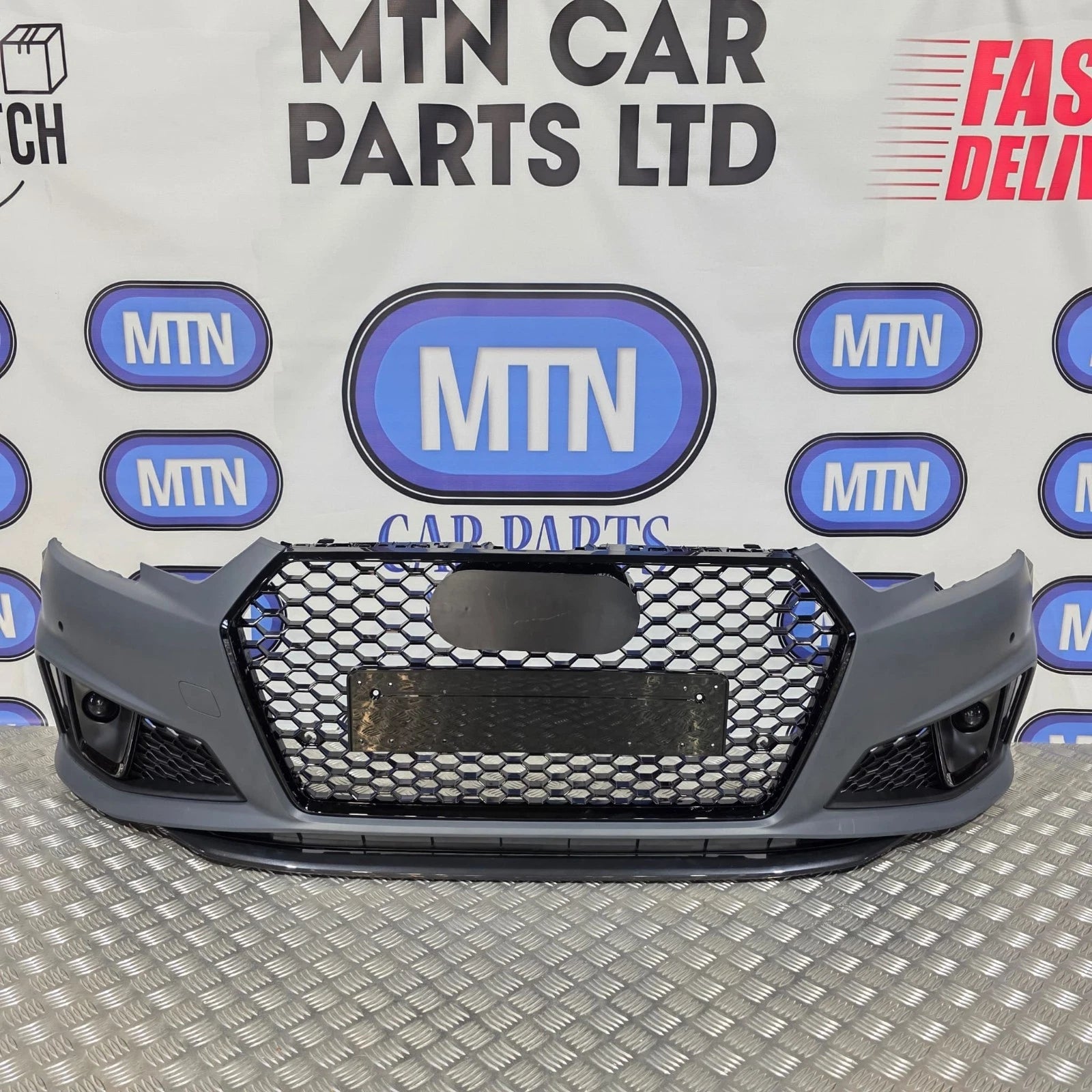 NEW Complete Front Bumper for Audi A4 / S4 B9 2019-2020 Honeycomb Grill S-Line