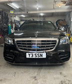 FRONT BUMPER FOR MERCEDES S CLASS W222 18-23 AMG LINE OBSIDIAN BLACK C197