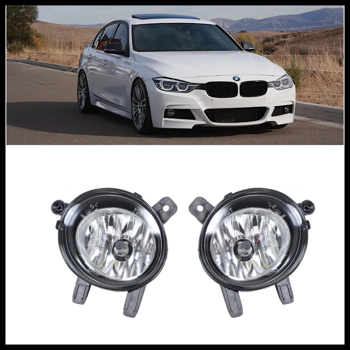 BMW F20 F21 F30 F31 F32 F33 F36 Clear Front Fog Lights Main image