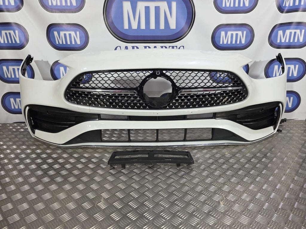 COMPLETE FRONT BUMPER FOR MERCEDES C CLASS W206 AMG LINE 22-25 PEARL WHITE
