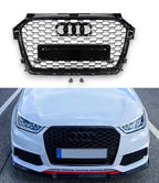 Honeycomb Grille for Audi A1 / S1 2014-2018 Facelift Mesh Grill Gloss Black
