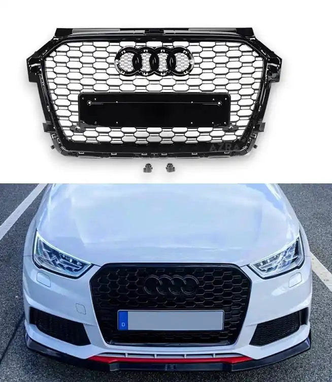 Honeycomb Grille for Audi A1 / S1 2014-2018 Facelift Mesh Grill Gloss Black