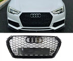 Honeycomb Grill for Audi A4 / S4 B9 2016-2019 Prefacelift Grille Gloss Black OEM STYLE