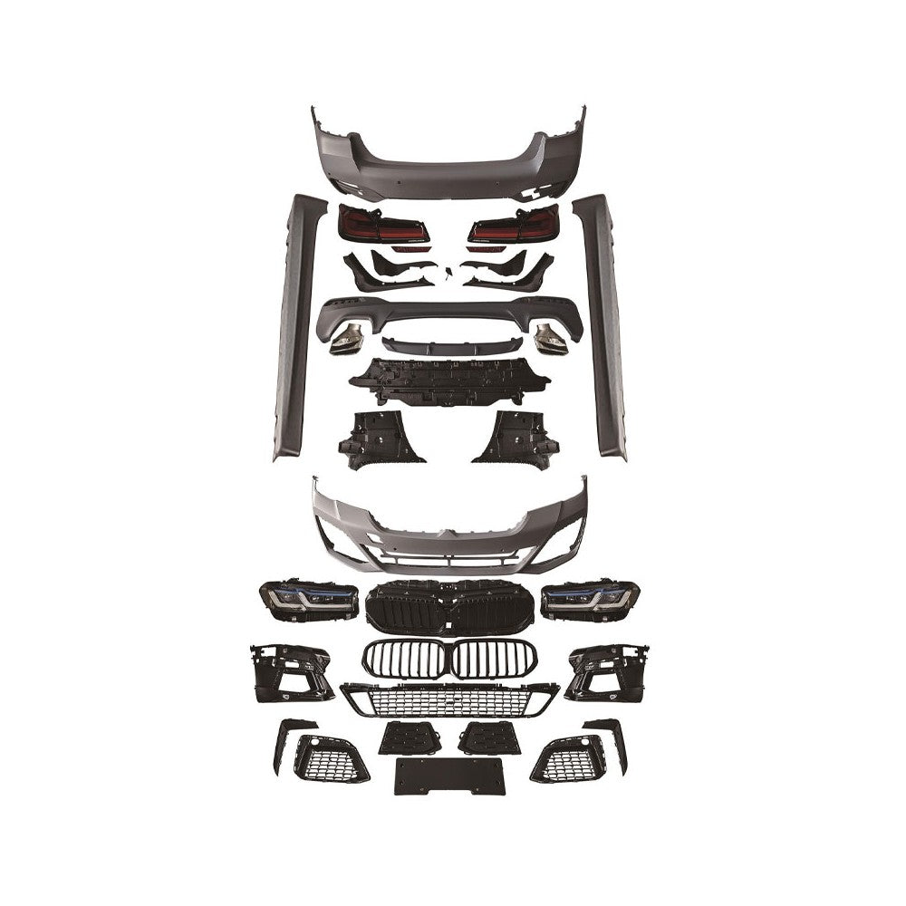 Complete Bodykit for BMW G30 17-20 to G30 LCI M Sport 2022 Front & Rear Bumpers, Side Skirts, Front & Rear Lights, Grille Main image